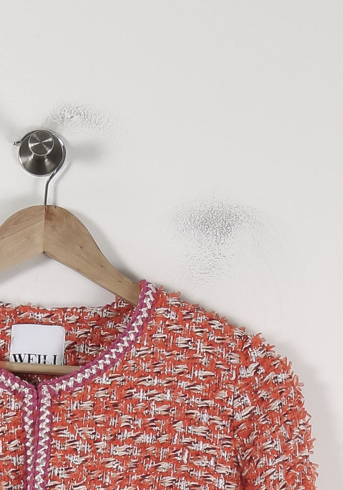 Veste Courte en Tweed Orange et Rose - Taille S/36 de la marque Weill | PARAD88089 - Vendu par Paradigme - Image 3