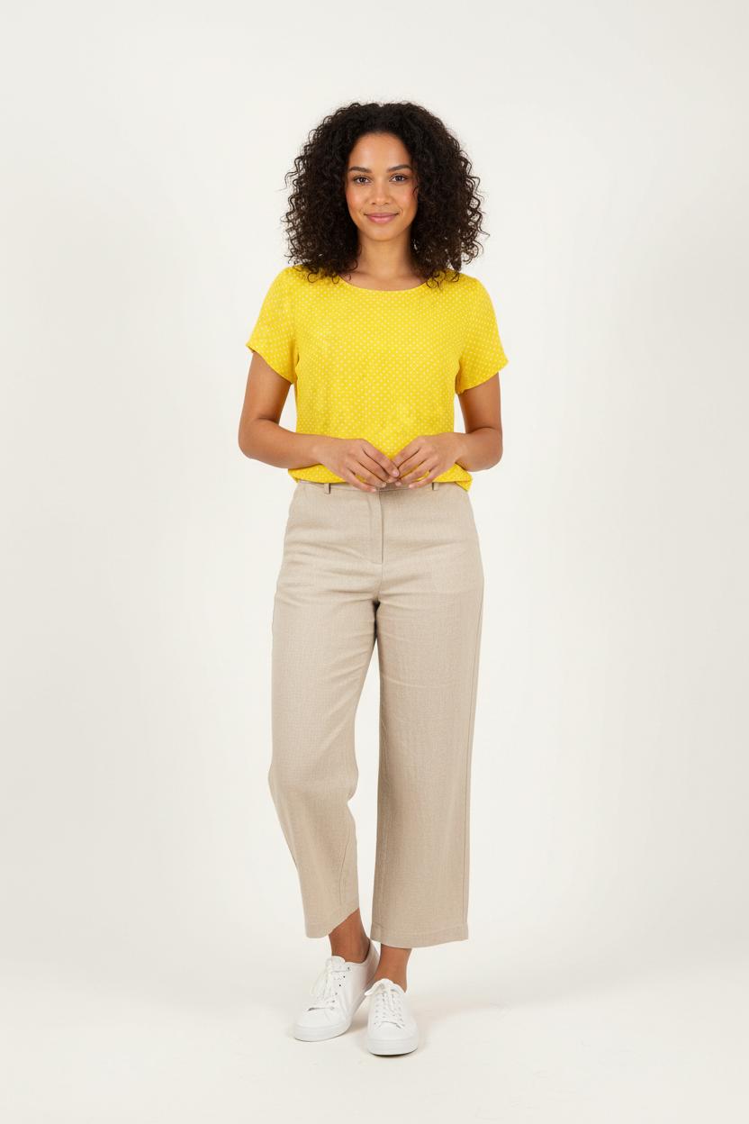 Blouse Jaune à Pois Blancs - Taille XXL/44 de la marque Weill | PARAD88099 - Vendu par Paradigme - Image 1