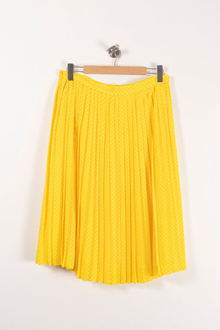 Jupe Plissée Jaune à Pois Blancs - Taille XXL/44 de la marque Weill | PARAD88100 - Vendu par Paradigme - Image 4
