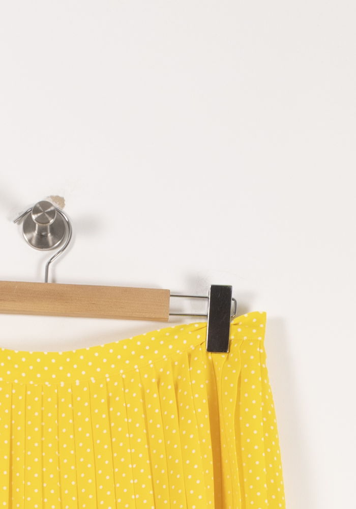 Jupe Plissée Jaune à Pois Blancs - Taille XXL/44 de la marque Weill | PARAD88100 - Vendu par Paradigme - Image 3