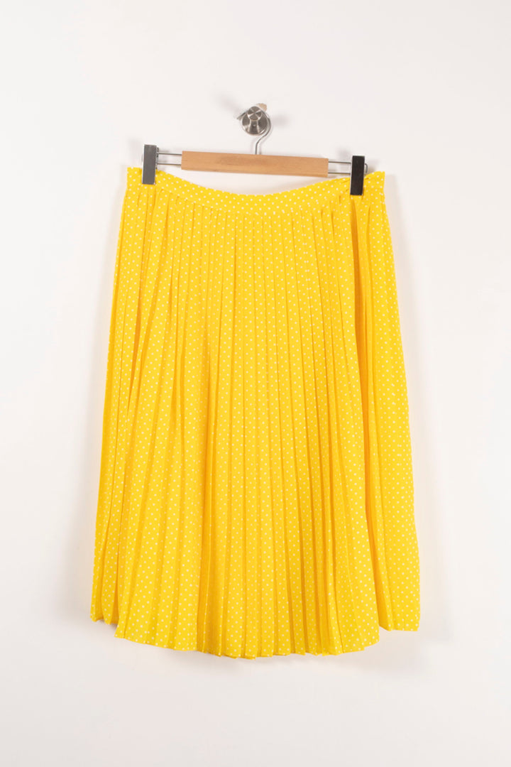 Jupe Plissée Jaune à Pois Blancs - Taille XXL/44 de la marque Weill | PARAD88100 - Vendu par Paradigme - Image 2