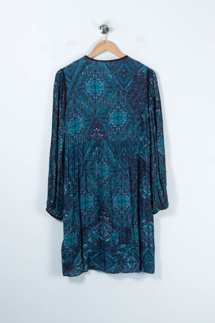 Robe Courte Bleu et Violet - Taille L/40 de la marque La Fée Maraboutée | PARAD88108 - Vendu par Paradigme - Image 4