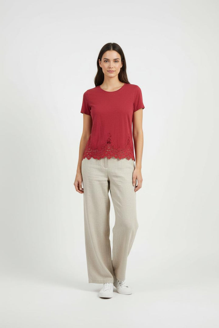 T-shirt Rouge - Taille S/36 de la marque The Kooples | PARAD88135 - Vendu par Paradigme - Image 1