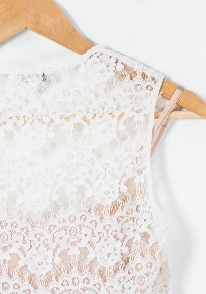 Robe Courte Blanche Noire et Rose - Taille M/38 de la marque Claudie Pierlot | PARAD88151 - Vendu par Paradigme - Image 3