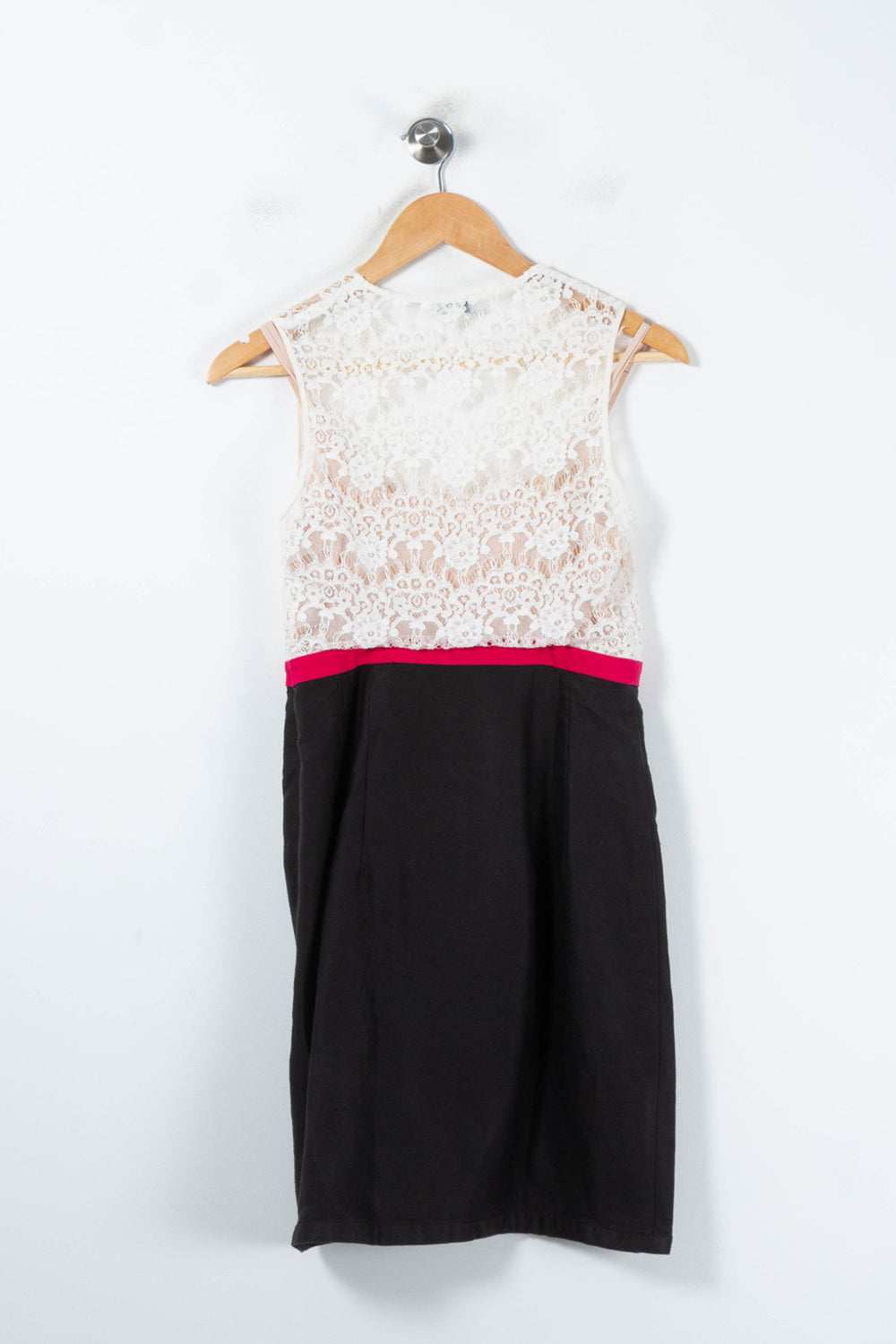Robe Courte Blanche Noire et Rose - Taille M/38 de la marque Claudie Pierlot | PARAD88151 - Vendu par Paradigme - Image 2