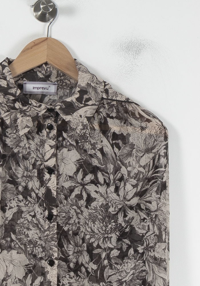 Chemise Fleurie Grise - Taille M/38 de la marque Imprevu | PARAD88161 - Vendu par Paradigme - Image 3