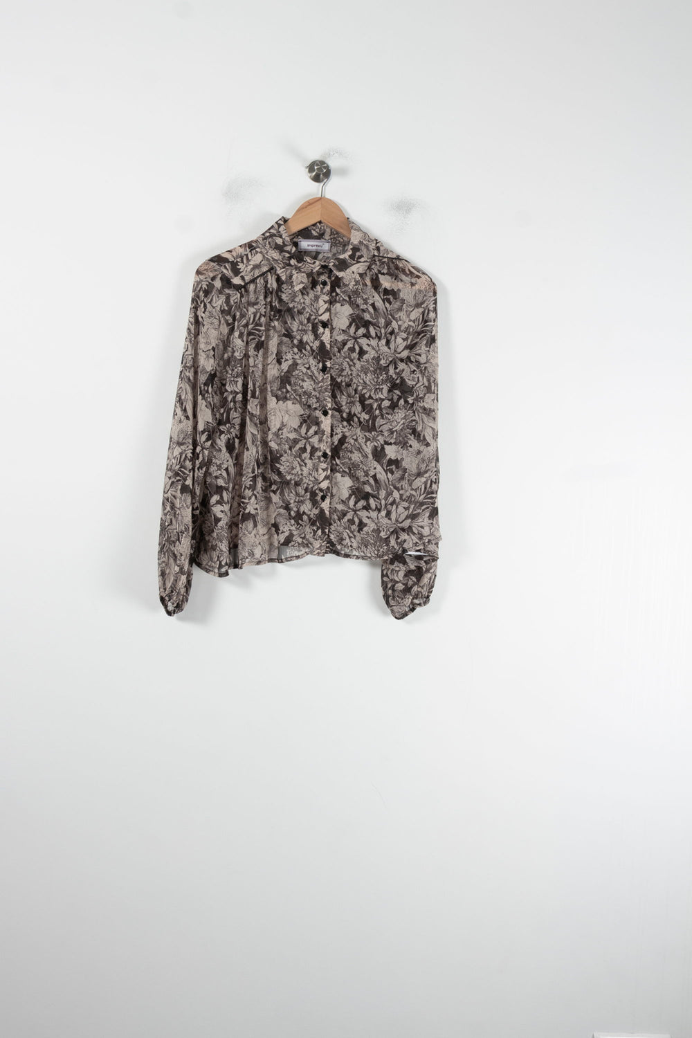 Chemise Fleurie Grise - Taille M/38 de la marque Imprevu | PARAD88161 - Vendu par Paradigme - Image 2
