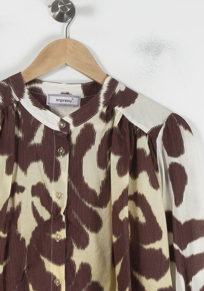 Blouse Marron et Jaune - Taille M/38 de la marque Imprevu | PARAD88162 - Vendu par Paradigme - Image 3