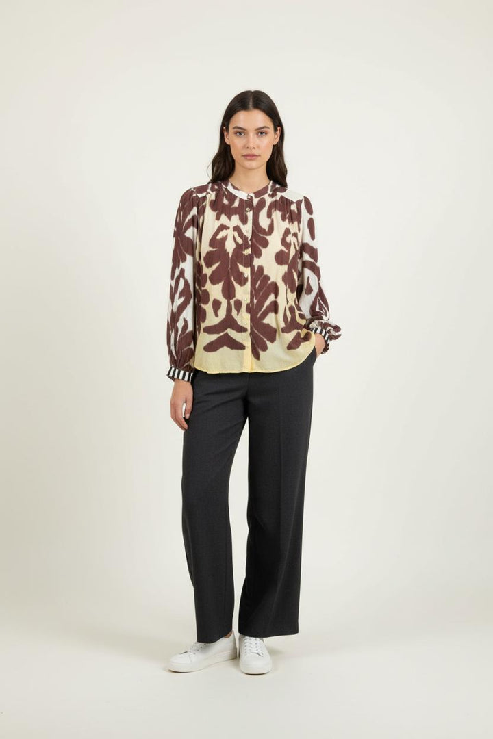 Blouse Marron et Jaune - Taille M/38 de la marque Imprevu | PARAD88162 - Vendu par Paradigme - Image 1