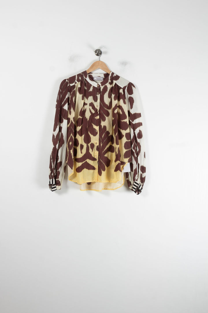 Blouse Marron et Jaune - Taille M/38 de la marque Imprevu | PARAD88162 - Vendu par Paradigme - Image 2