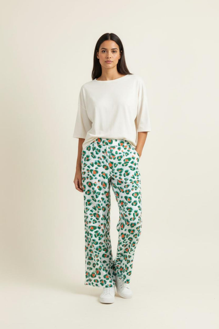 Pantalon Large Blanc Vert et Orange - Taille L/40 de la marque Imprevu | PARAD88164 - Vendu par Paradigme - Image 1