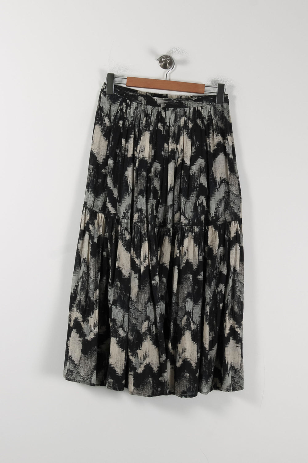 Jupe Longue Noire et Beige - Taille M/38 de la marque ba&sh | PARAD88200 - Vendu par Paradigme - Image 2