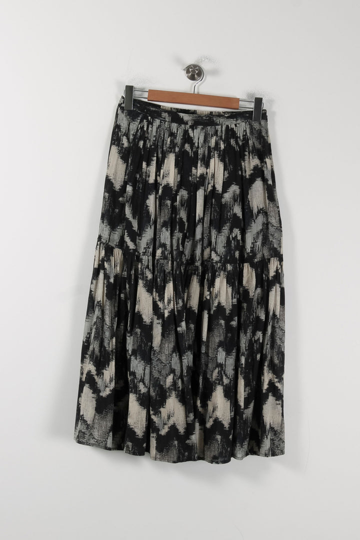 Jupe Longue Noire et Beige - Taille M/38 de la marque ba&sh | PARAD88200 - Vendu par Paradigme - Image 2
