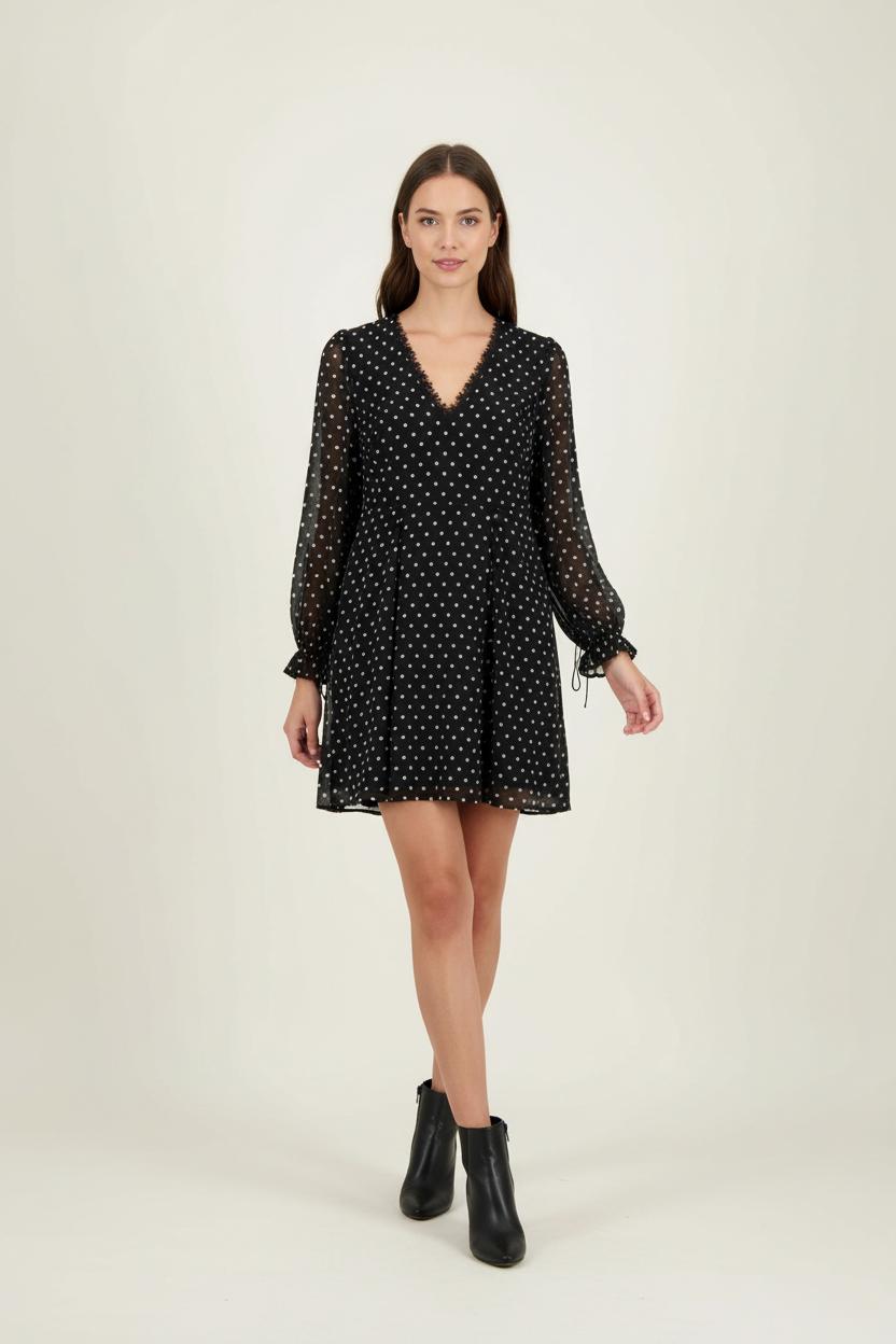 Robe Courte Noire et Blanche - Taille M/38 de la marque The Kooples | PARAD88208 - Vendu par Paradigme - Image 1