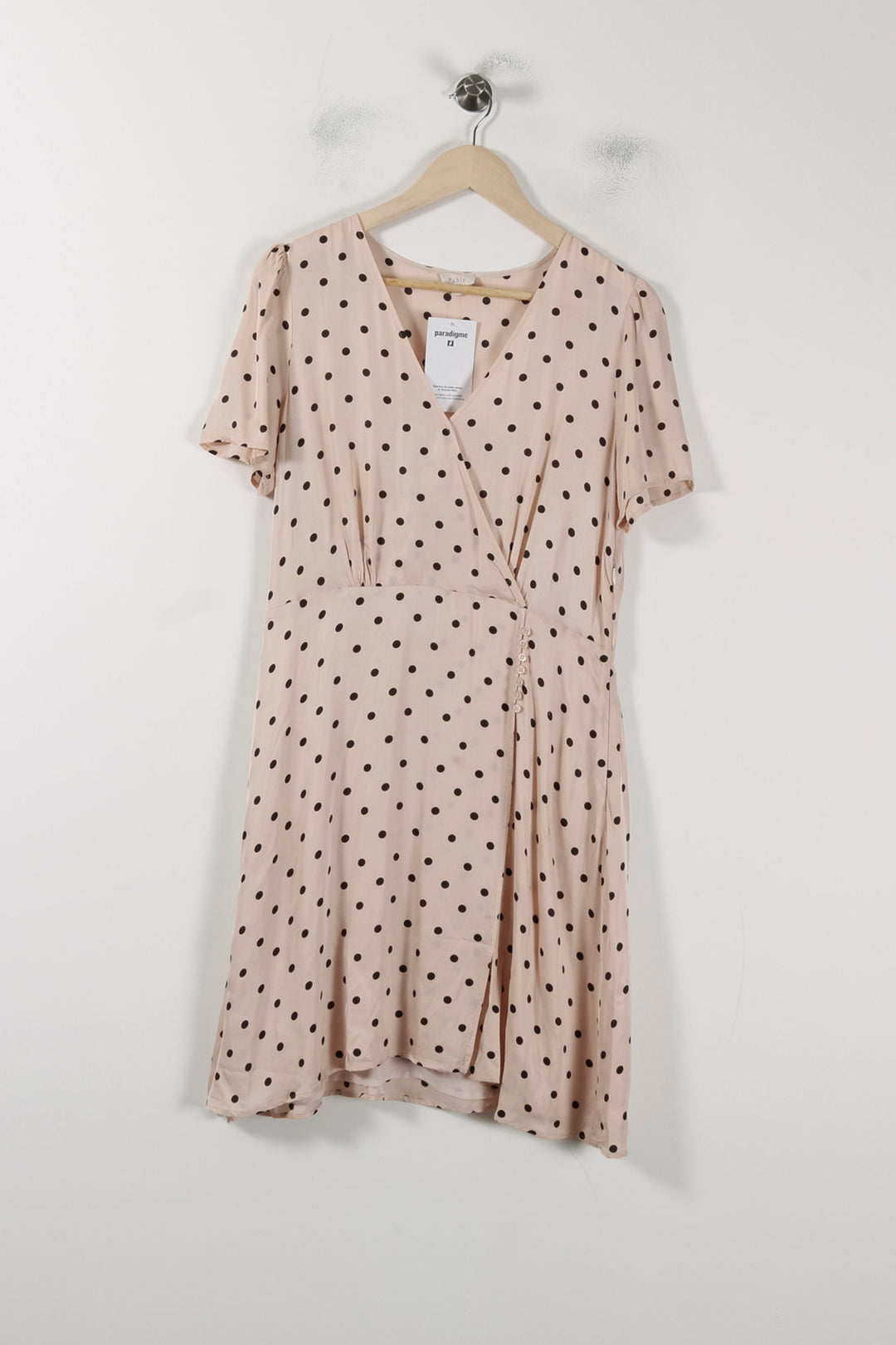 Robe Portefeuille Beige et Noir - Taille L/40 de la marque Pablo | PARAD88238 - Vendu par Paradigme - Image 2
