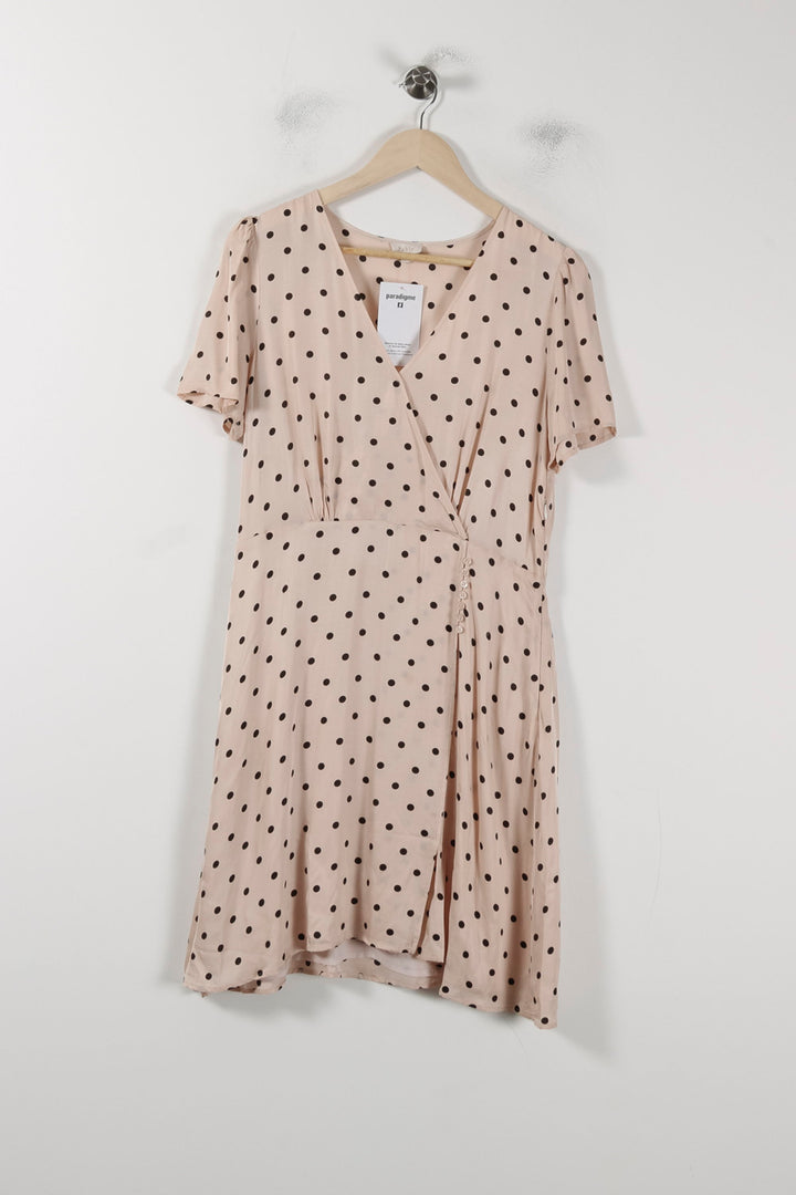 Robe Portefeuille Beige et Noir - Taille L/40 de la marque Pablo | PARAD88238 - Vendu par Paradigme - Image 2