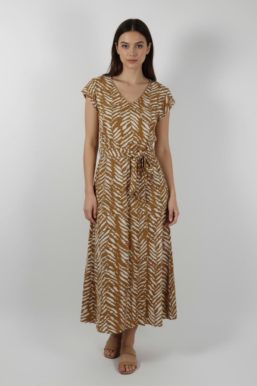 Robe Longue Jaune et Blanche - Taille S/36 de la marque Stella Forest | PARAD88241 - Vendu par Paradigme - Image 1