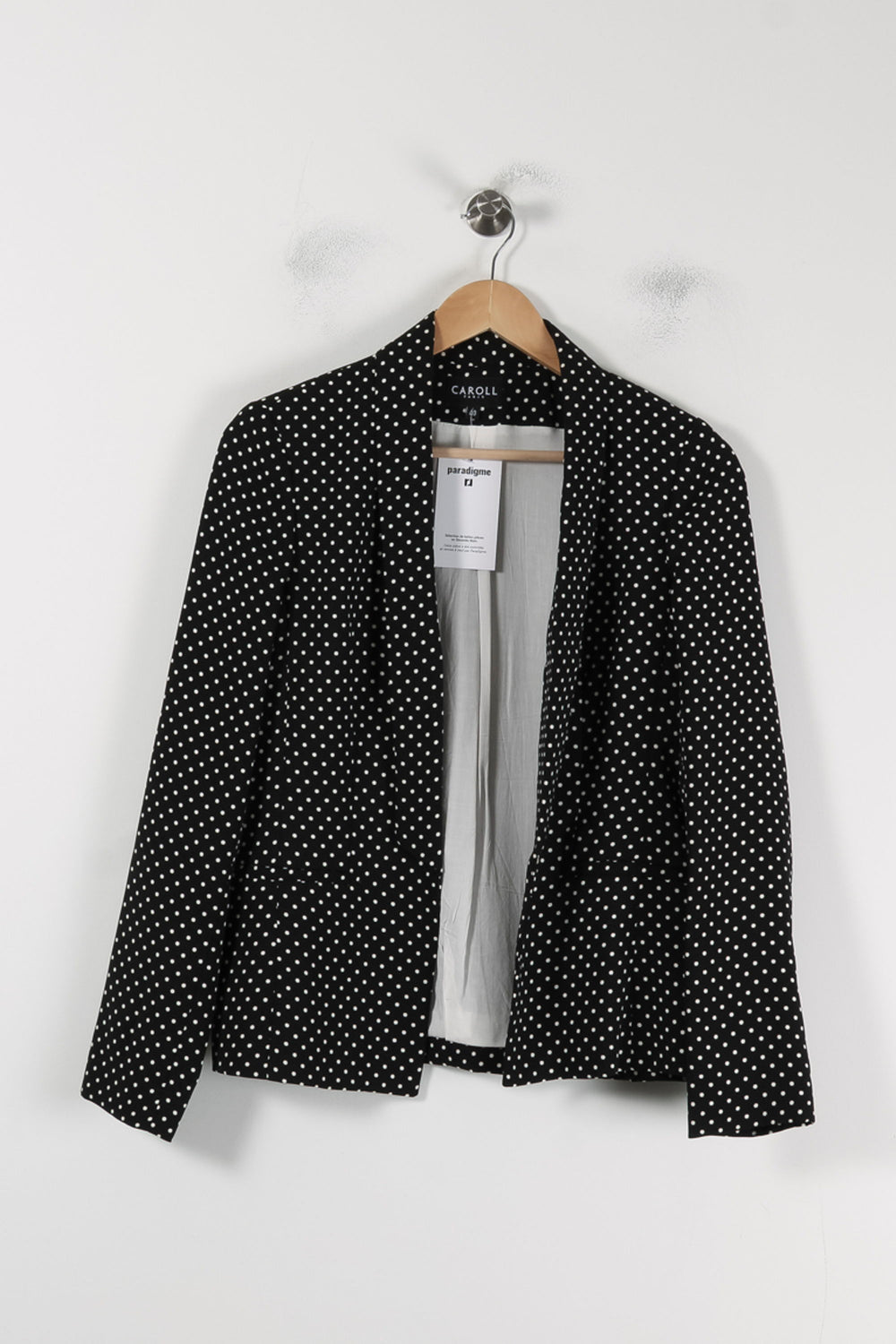 Blazer Noir et Blanc - Taille L/40 de la marque Caroll | PARAD88243 - Vendu par Paradigme - Image 2