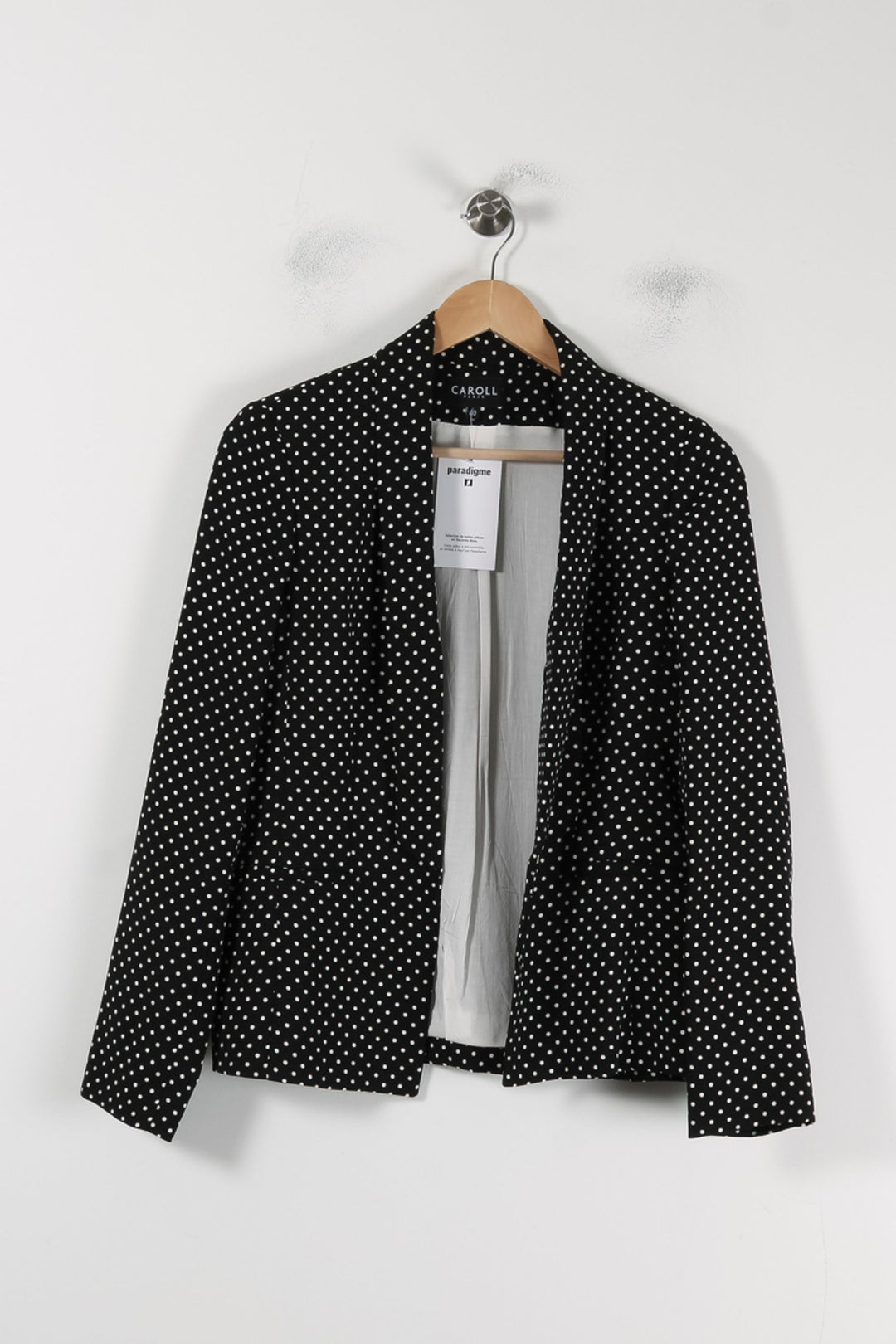 Blazer Noir et Blanc - Taille L/40 de la marque Caroll | PARAD88243 - Vendu par Paradigme - Image 2