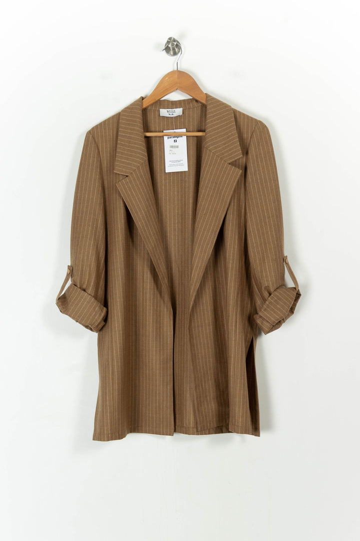 Blazer Long Marron - Taille M/38 de la marque Weill | PARAD88246 - Vendu par Paradigme - Image 2