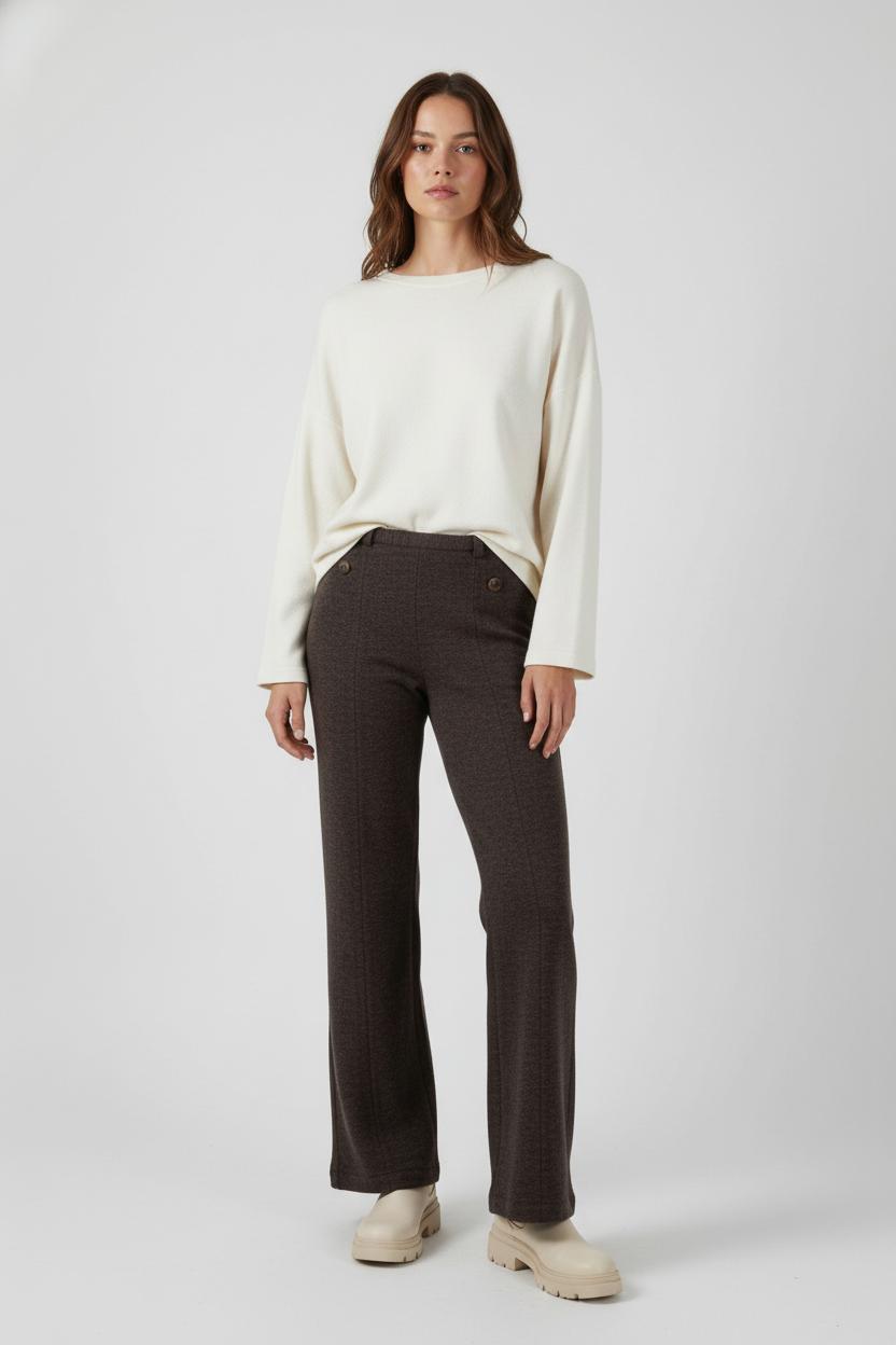 Pantalon Large Marron - Taille M/38 de la marque Rodier | PARAD88247 - Vendu par Paradigme - Image 1