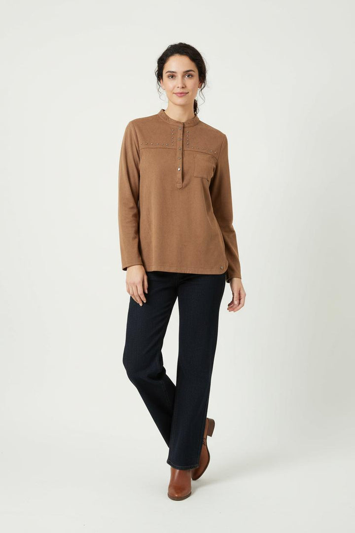Blouse Marron - Taille M/38 de la marque IKKS | PARAD88254 - Vendu par Paradigme - Image 1
