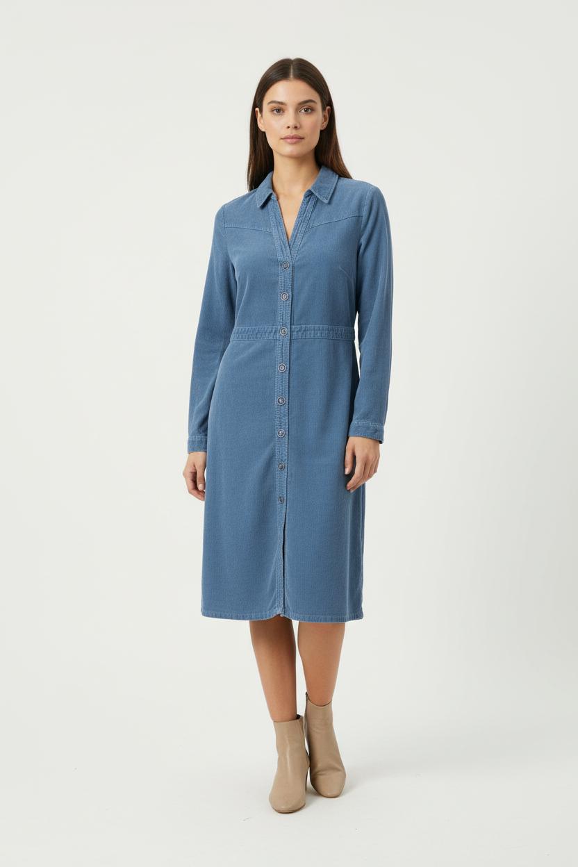 Robe Chemise Bleue - Taille M/38 de la marque Caroll | PARAD88257 - Vendu par Paradigme - Image 1