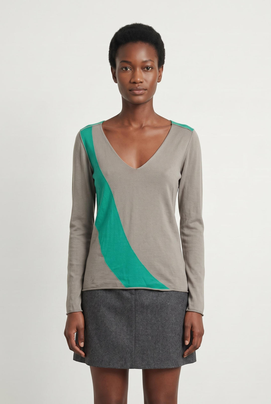 Pull Gris et Vert - Taille S/36 de la marque Zadig&Voltaire | PARAD88271 - Vendu par Paradigme - Image 1