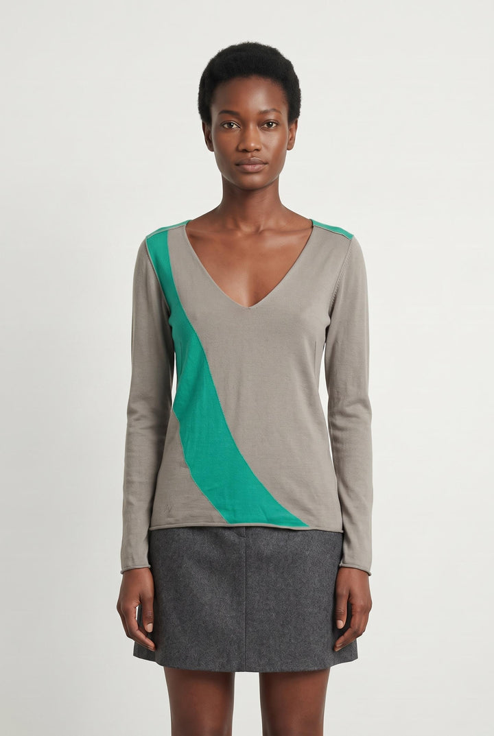 Pull Gris et Vert - Taille S/36 de la marque Zadig&Voltaire | PARAD88271 - Vendu par Paradigme - Image 1
