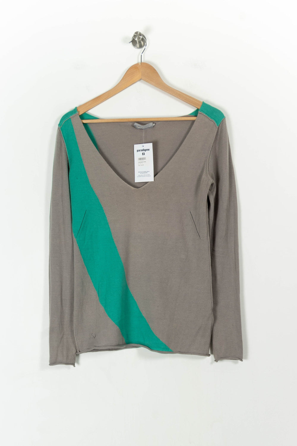 Pull Gris et Vert - Taille S/36 de la marque Zadig&Voltaire | PARAD88271 - Vendu par Paradigme - Image 2
