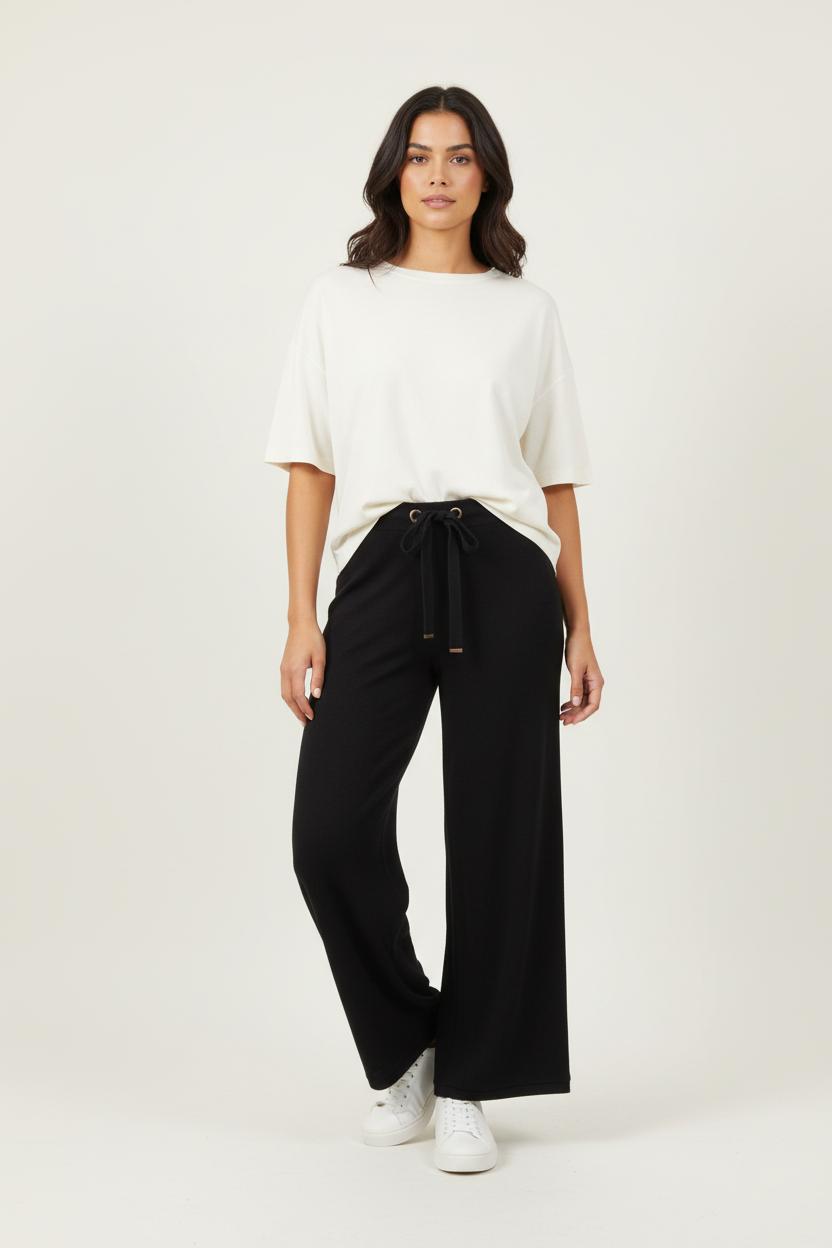 Pantalon Large Noir - Taille XS/34 de la marque La Fée Maraboutée | PARAD88282 - Vendu par Paradigme - Image 1