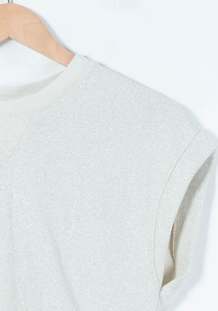 Sweat Sans Manches Beige - Taille XS/34 de la marque La Fée Maraboutée | PARAD88287 - Vendu par Paradigme - Image 3