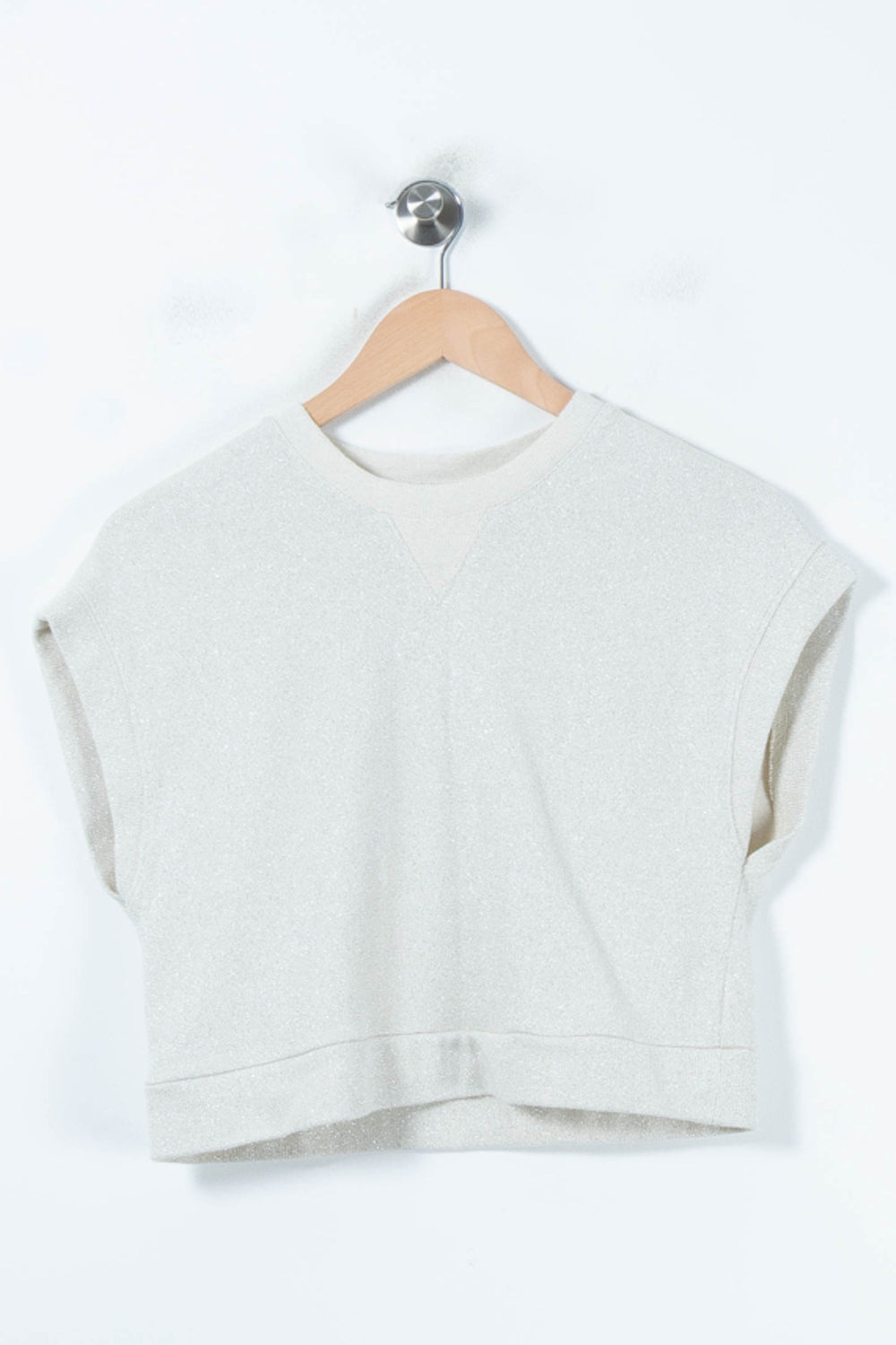 Sweat Sans Manches Beige - Taille XS/34 de la marque La Fée Maraboutée | PARAD88287 - Vendu par Paradigme - Image 2