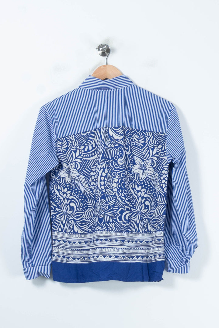 Chemise Rayée Bleue et Blanche - Taille XS/34 de la marque La Fée Maraboutée | PARAD88291 - Vendu par Paradigme - Image 4