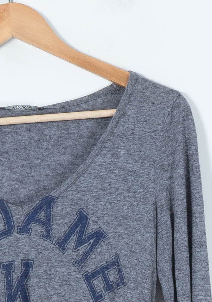 Tee-shirt Manches Longues Gris - Taille S/36 de la marque Kookai | PARAD88298 - Vendu par Paradigme - Image 3
