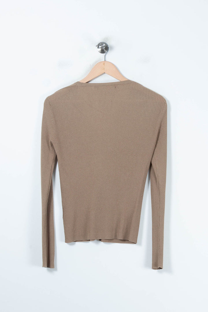 Cardigan Doré - Taille M/38 de la marque Caroll | PARAD88319 - Vendu par Paradigme - Image 4
