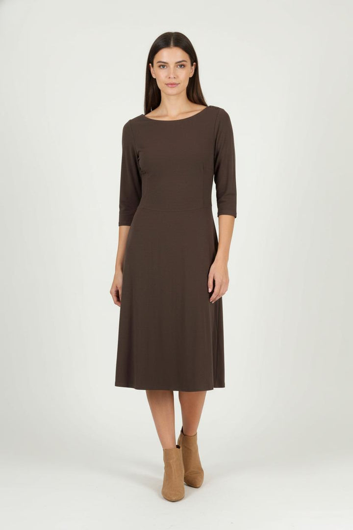 Robe Midi Marron - Taille M/38 de la marque Claudie Pierlot | PARAD88330 - Vendu par Paradigme - Image 1