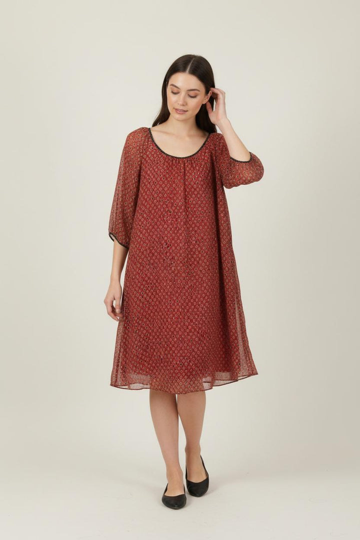 Robe Droite Rouge - Taille S/36 de la marque One Step | PARAD88368 - Vendu par Paradigme - Image 1