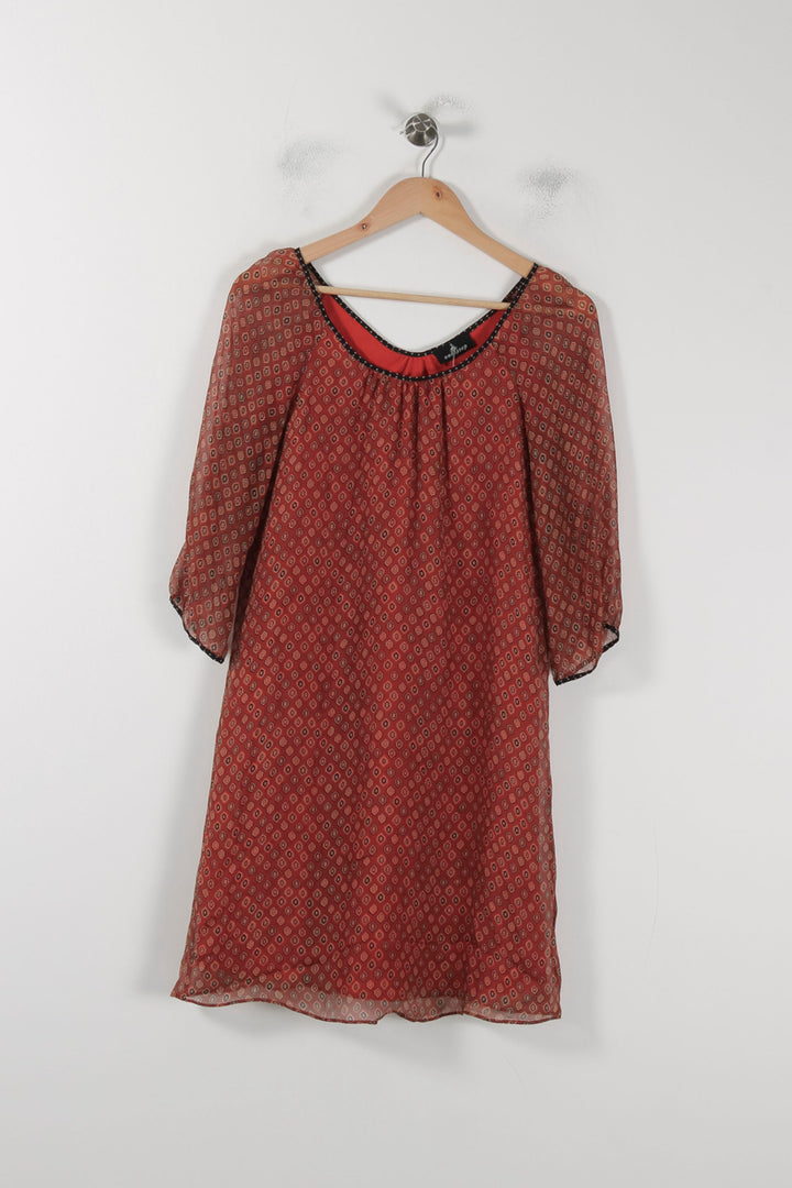 Robe Droite Rouge - Taille S/36 de la marque One Step | PARAD88368 - Vendu par Paradigme - Image 2