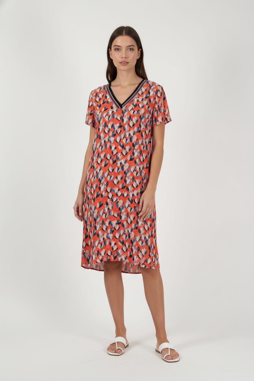 Robe Droite Orange et Bleue - Taille L/40 de la marque One Step | PARAD88379 - Vendu par Paradigme - Image 1