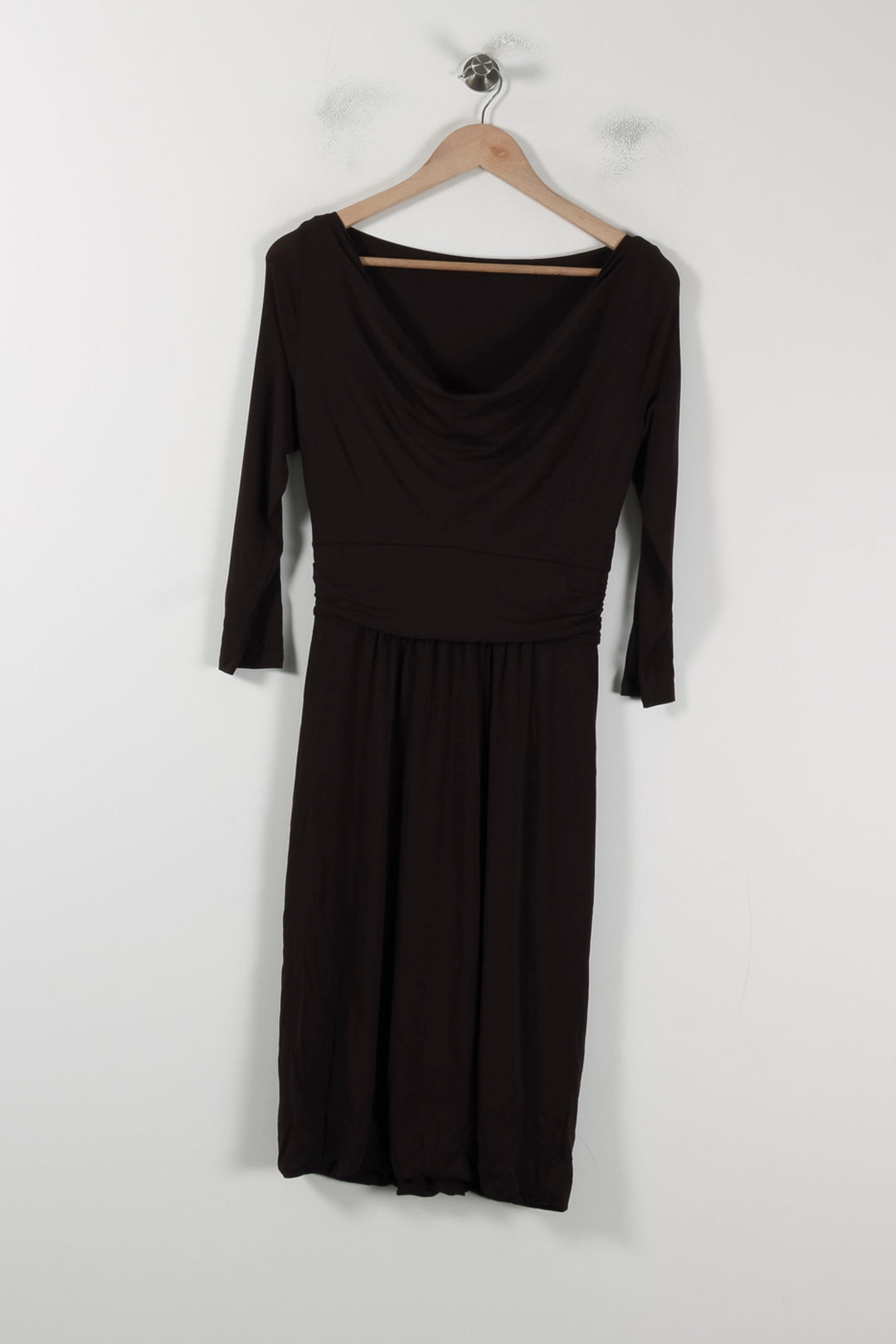 Robe Longue Marron - Taille S/36 de la marque Max Mara | PARAD88383 - Vendu par Paradigme - Image 4