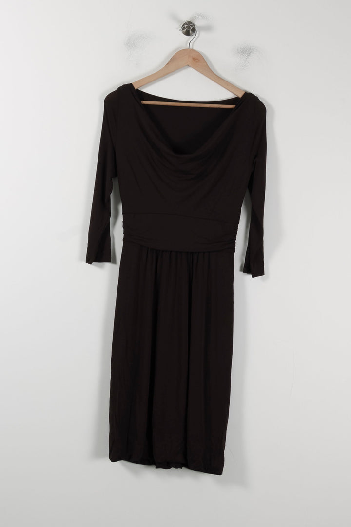 Robe Longue Marron - Taille S/36 de la marque Max Mara | PARAD88383 - Vendu par Paradigme - Image 4