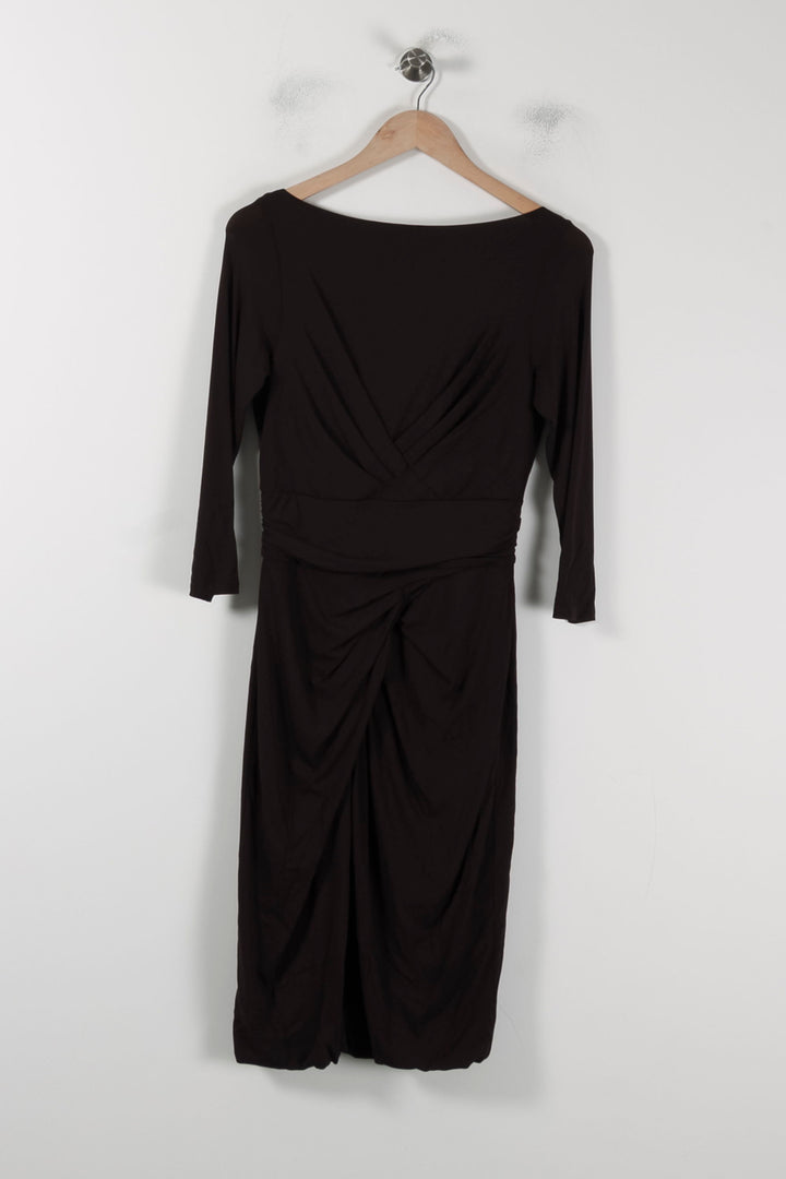 Robe Longue Marron - Taille S/36 de la marque Max Mara | PARAD88383 - Vendu par Paradigme - Image 2