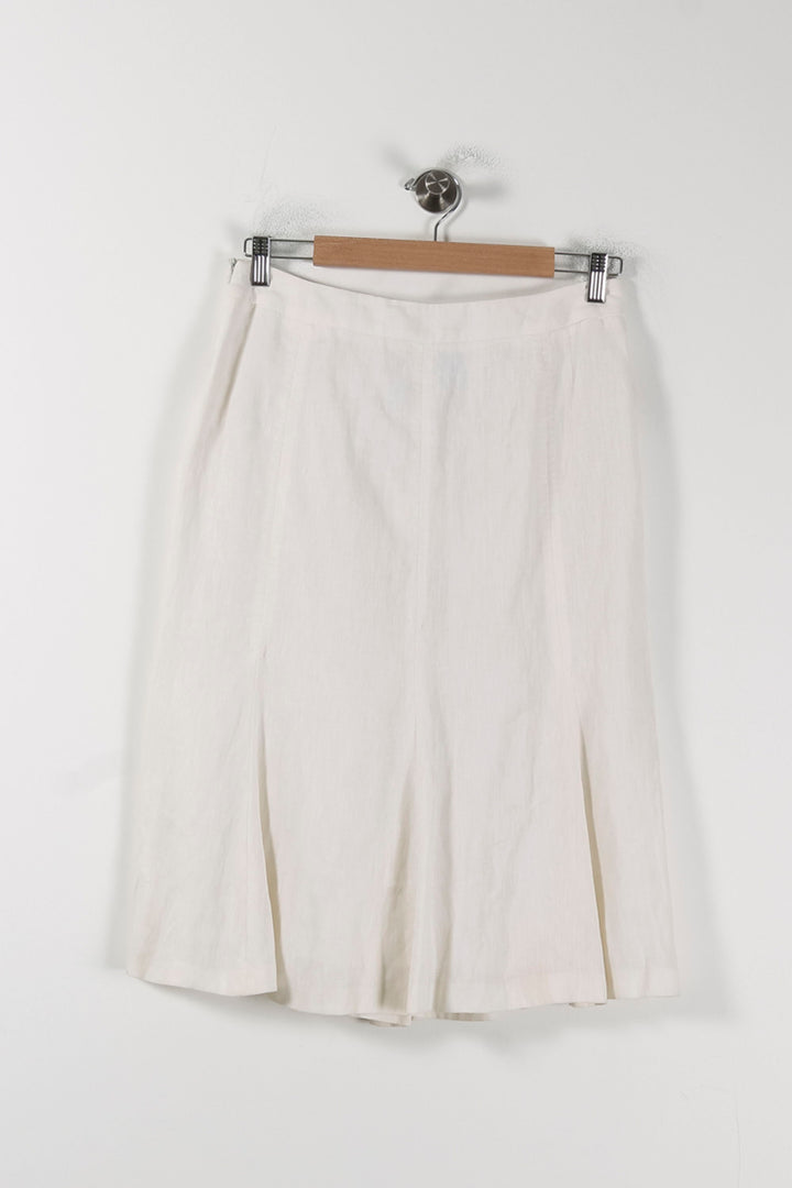 Jupe Longue Blanche - Taille L/40 de la marque Max Mara | PARAD88384 - Vendu par Paradigme - Image 4