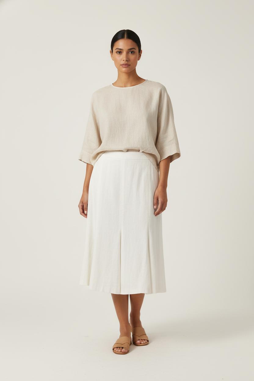Jupe Longue Blanche - Taille L/40 de la marque Max Mara | PARAD88384 - Vendu par Paradigme - Image 1