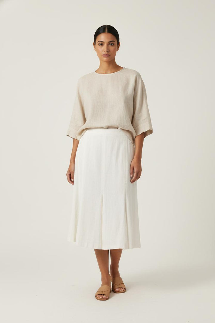 Jupe Longue Blanche - Taille L/40 de la marque Max Mara | PARAD88384 - Vendu par Paradigme - Image 1
