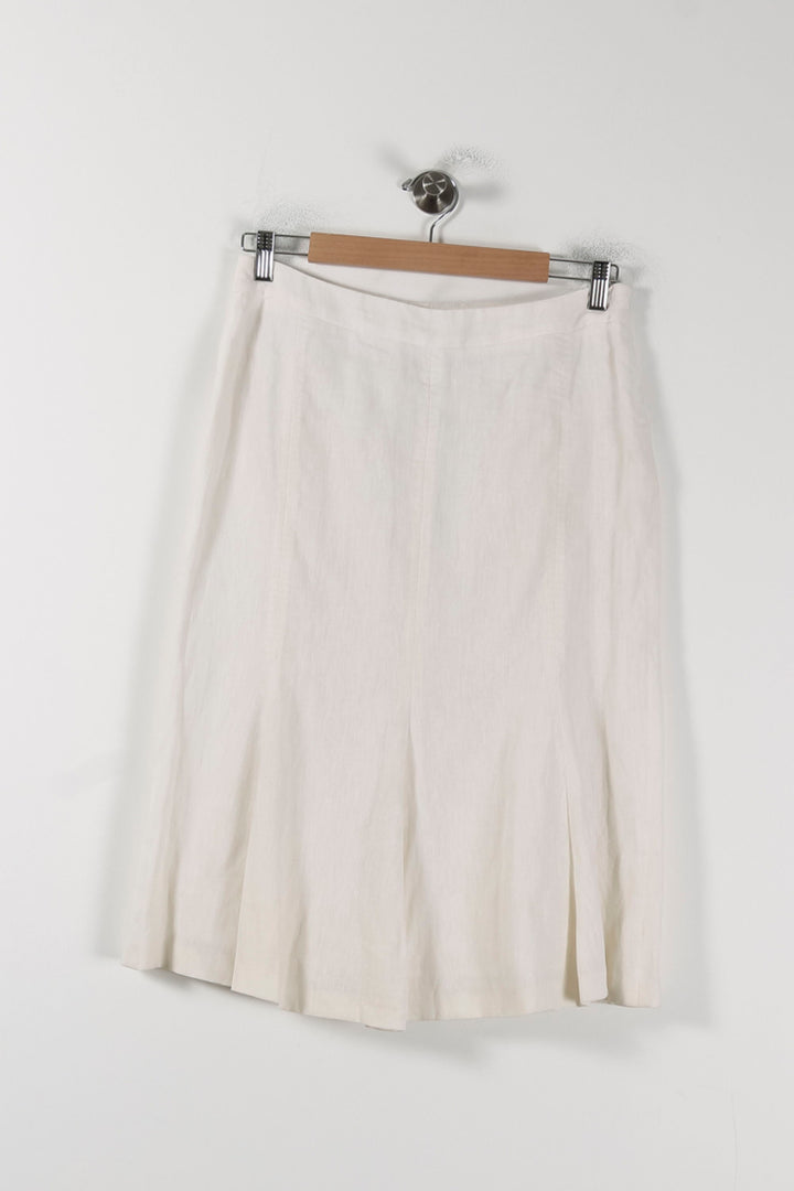 Jupe Longue Blanche - Taille L/40 de la marque Max Mara | PARAD88384 - Vendu par Paradigme - Image 2