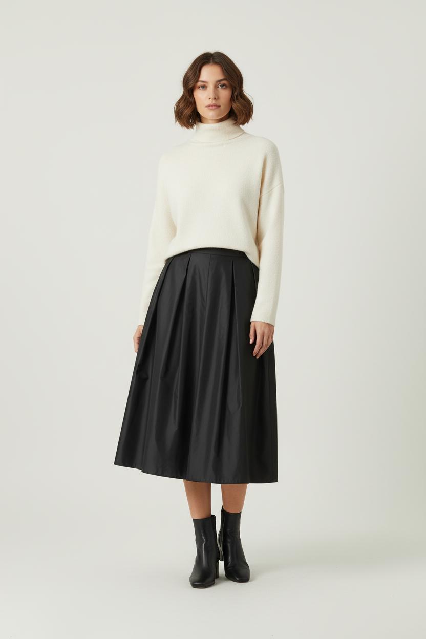Jupe Mi Longue Noire - Taille M/38 de la marque Max Mara | PARAD88385 - Vendu par Paradigme - Image 1