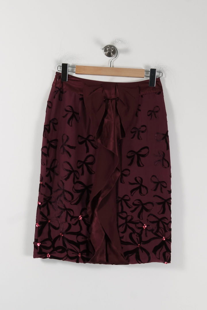 Jupe Crayon Bordeaux - Taille S/36 de la marque Derhy | PARAD88394 - Vendu par Paradigme - Image 4