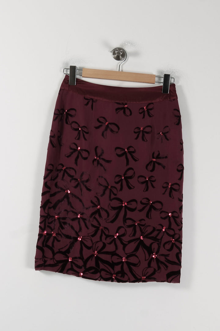 Jupe Crayon Bordeaux - Taille S/36 de la marque Derhy | PARAD88394 - Vendu par Paradigme - Image 2